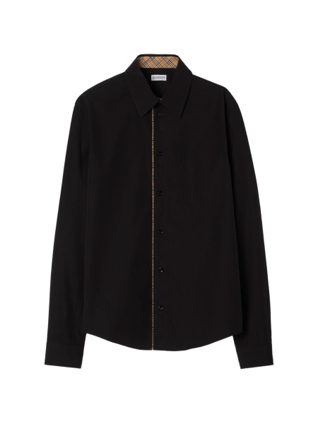 Camasa Burberry neagra din bumbac