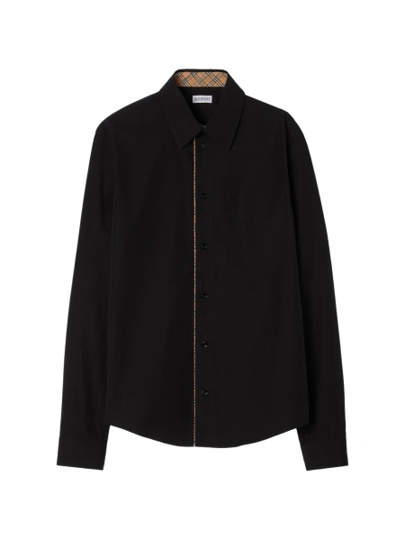 Camasa Burberry neagra din bumbac