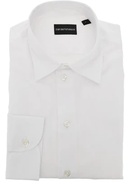 Camasa Emporio Armani alba din bumbac