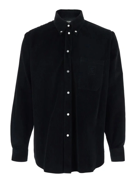 Camasa Fendi neagra din bumbac
