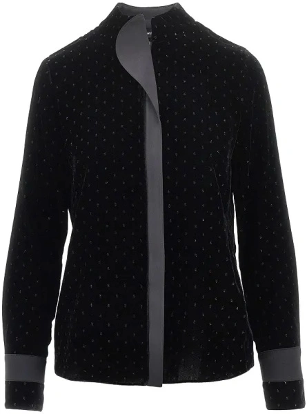 Camasa Lurex polka-dot velvet shirt