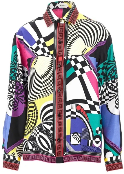 Camasa Printed silk twill shirt