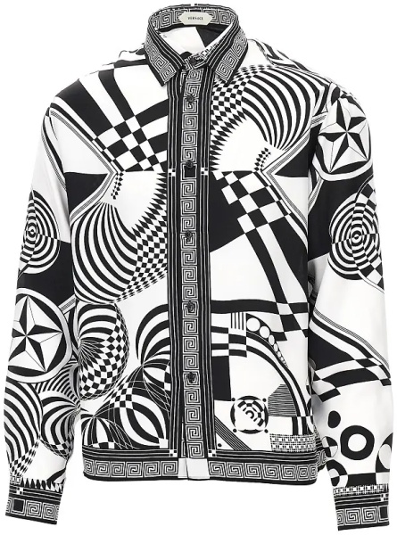 Camasa Printed silk twill shirt