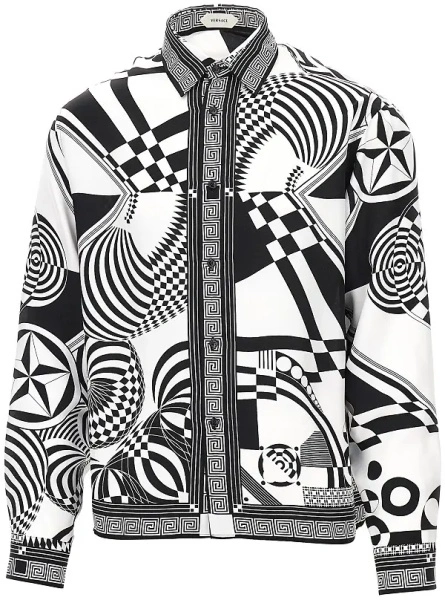 Camasa Printed silk twill shirt