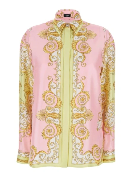 Camasa Versace multicolor din matase