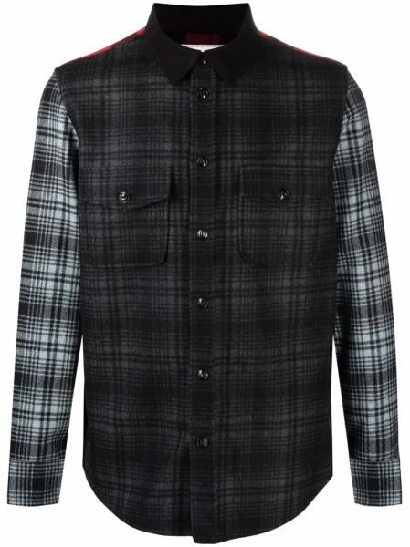 Camasa Woolrich rosie din bumbac si lana
