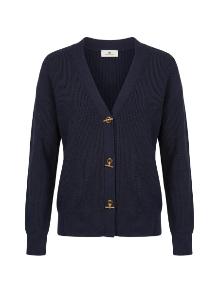 Cardigan Elisabetta Franchi albastru