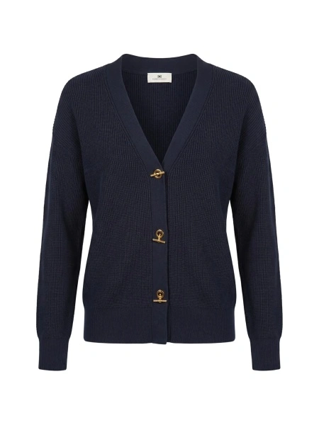 Cardigan Elisabetta Franchi albastru