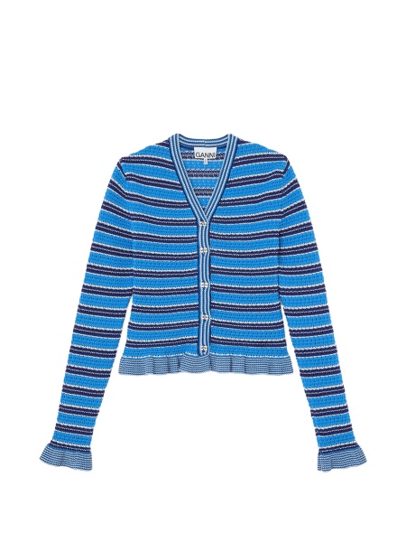 Cardigan Ganni albastru