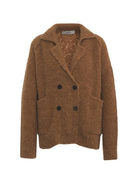 Cardigan Jucca maro din material textil