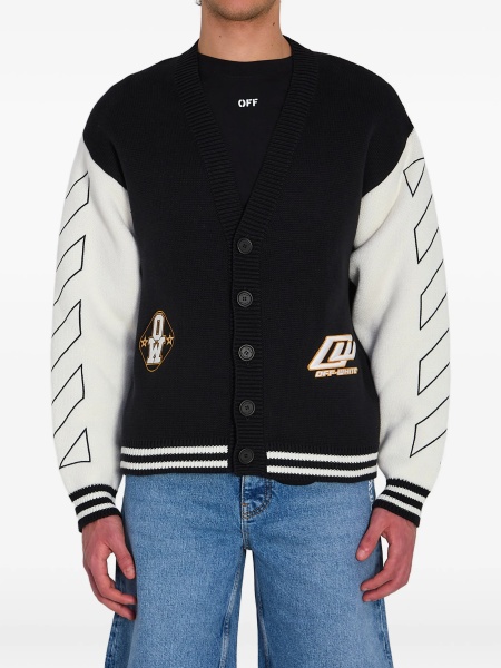 Cardigan Off-White Varsity negru