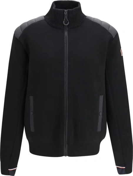 Cardigan Wool-Blend Insulated Zip-Up Cardigan