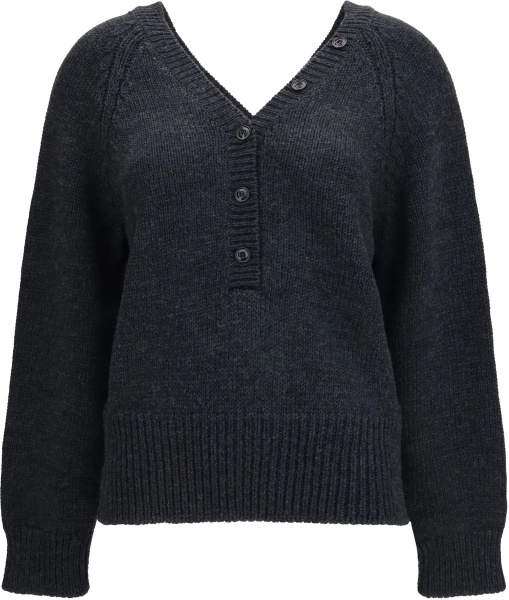 Cardigane Country Henley merino Cardigan