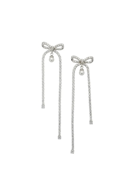 Cercei Dangling earrings with crystals and pearls