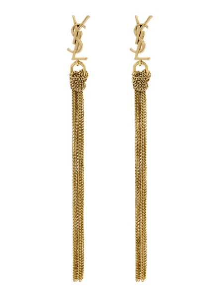 Cercei Earrings 'Cassandre' with Tassel and Stud in Metallic Brass Woman