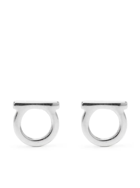 Cercei Gancini Earrings with Silver-Colored Brass Plate for Women
