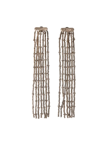 Cercei Metallic Layered Design Drop Earrings in Metal for Women