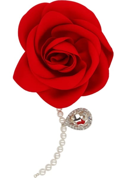 Cercei Orecchino Pendente Con Rosa