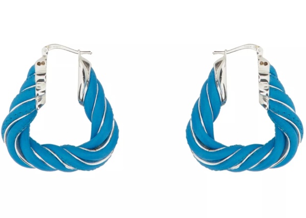 Cercei Triangular Twist Hoop Earrings