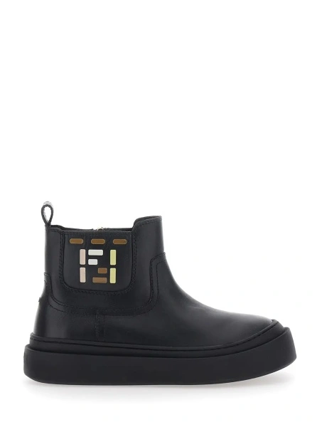 Cizme Fendi negre din piele