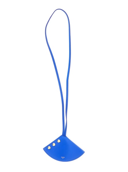 Coliere blue Necklace with Logo lettering on the front in leather for men