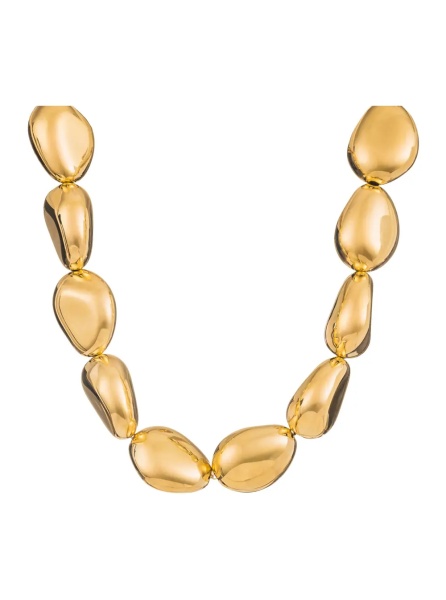 Coliere LACE STONE Necklace in Gold Metal with Natural Stones