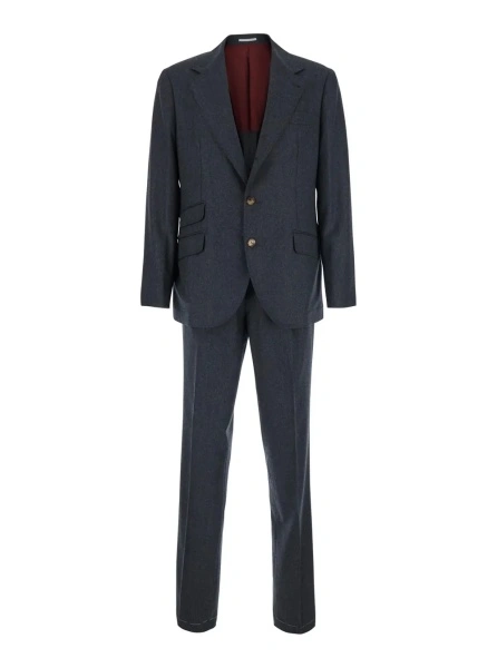 Costum Brunello Cucinelli gri din lana