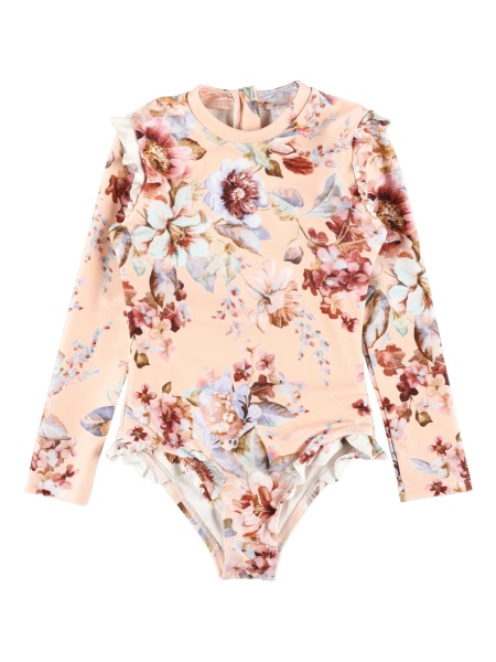 Costum de baie ZIMMERMANN roz din elastan si poliamida