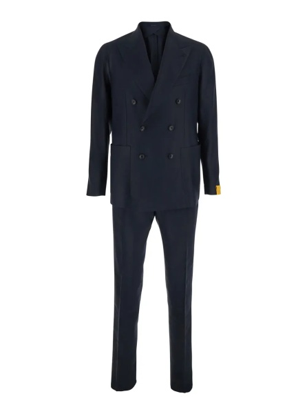 Costum 'MONTECARLO' Blue Suit with notched revers and Pants in Tech Fabric for Men