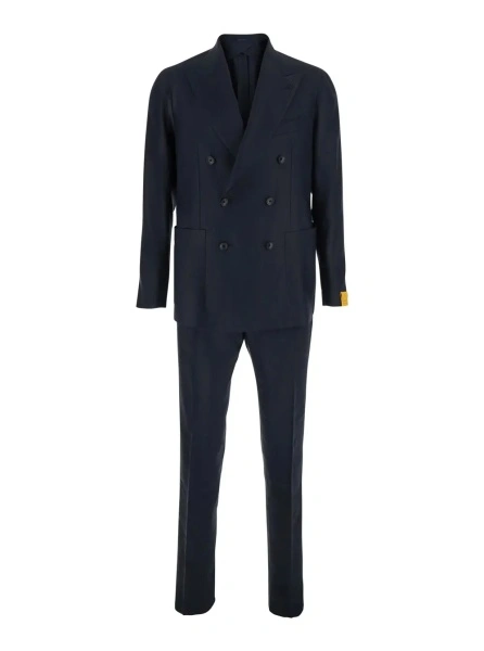 Costum 'MONTECARLO' Blue Suit with notched revers and Pants in Tech Fabric for Men