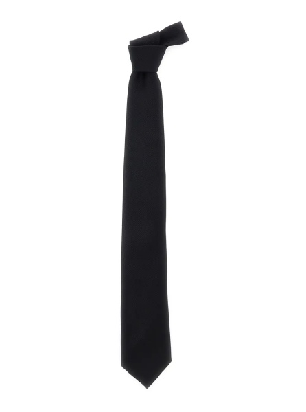 Cravate Black Tie with back knot closure in silk for men