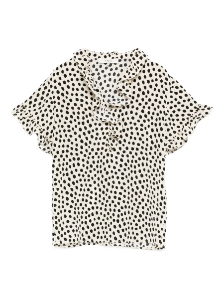 Crepe de chine ruffle blouse