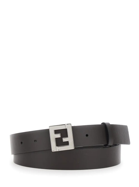 Curea Brown Belt with FF plate in Leather for Men