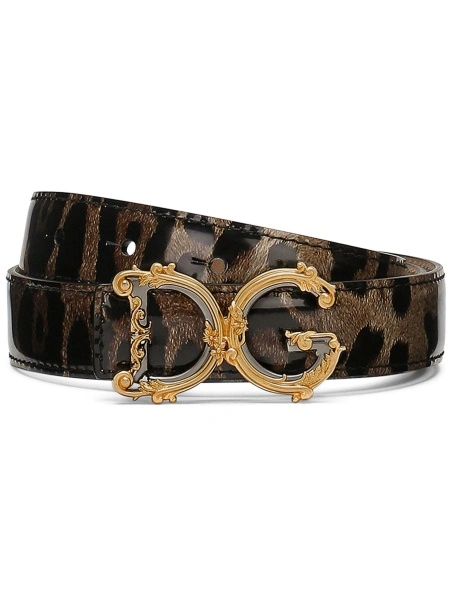 Curea Dolce & Gabbana Leopard maro din piele