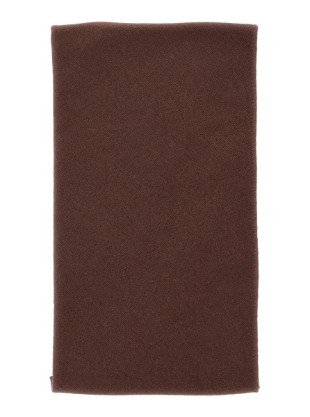 Esarfa Brown scarf with applied Monile detail in cashmere women