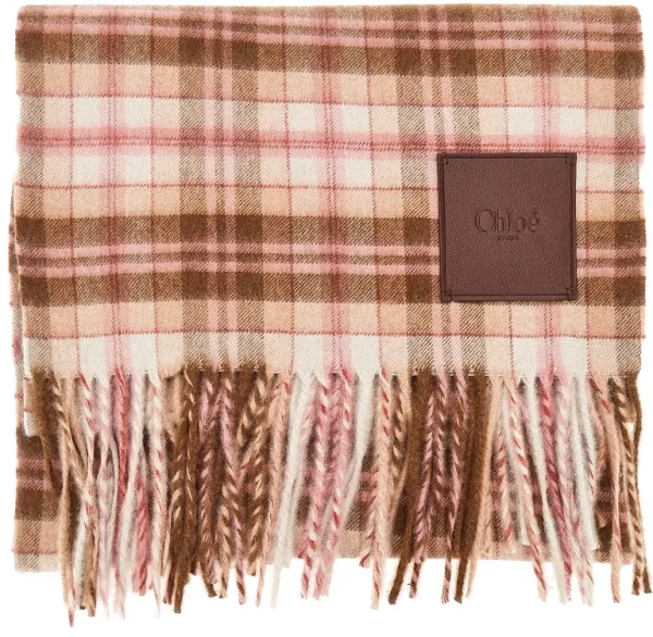 Esarfa Check cashmere scarf