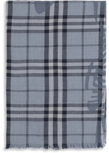 Esarfa Knight Check wool and silk Scarf