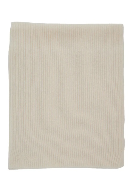 Esarfa LINA WOOL Scarf with 100% wool and white color for unisex