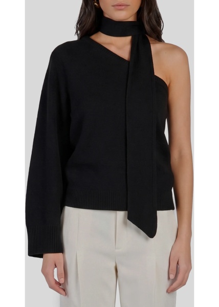 Esarfa One-Shoulder Top With Scarf Detail