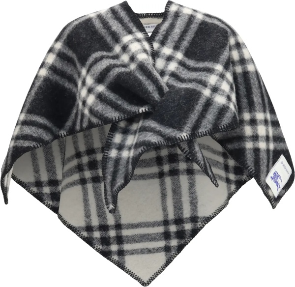 Esarfa Short wool Check Poncho