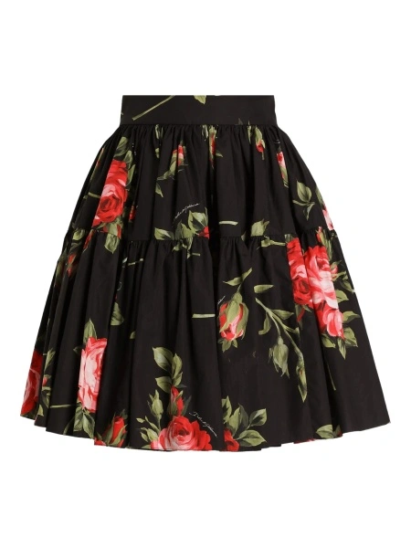 Fusta cu pliuri Dolce & Gabbana neagra