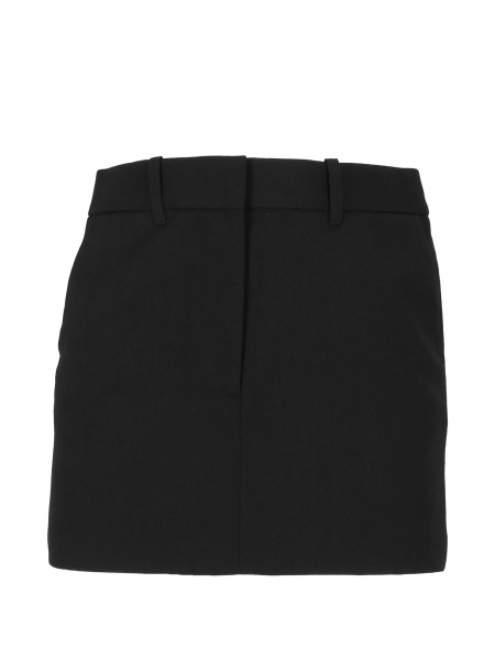 Fusta drepte Elisabetta Franchi neagra din lana si polyester
