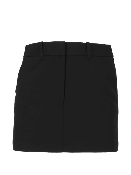 Fusta drepte Elisabetta Franchi neagra din lana si polyester