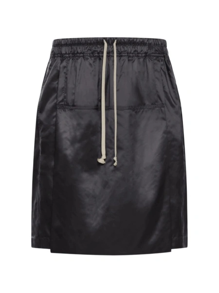 Fusta drepte MONCLER + RICK OWENS neagra