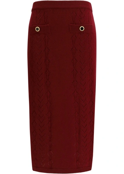 Fusta Merino wool midi Skirt