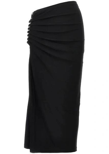 Fusta RABANNE neagra din jerse