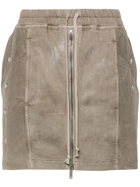 Fusta Rick Owens maro din cauciuc si polyester
