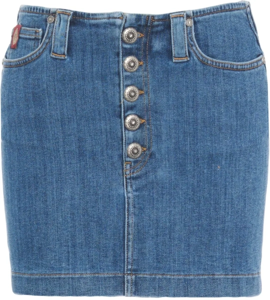 Fusta scurta Dondup albastra din denim