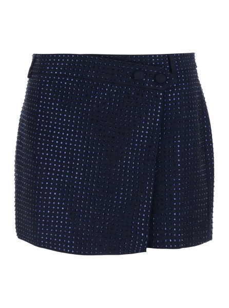 Fusta 'Soave' Blue Skirt with all-over sequins in tech fabric for women
