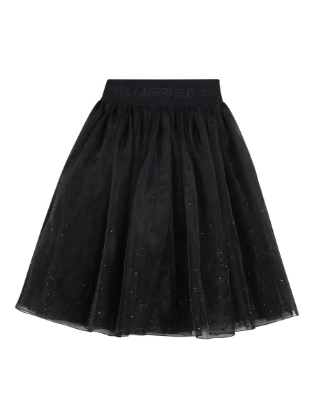 Fusta tutu Karl Lagerfeld neagra din poliamida si polyester